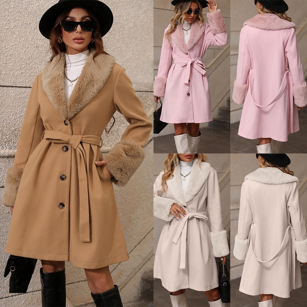 Modern Classic – Belted Lapel Cardigan Coat for Women