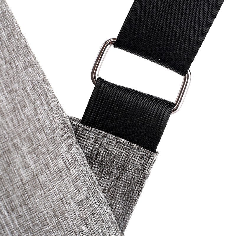 Men’s Canvas Shoulder Bag – USB Charging Travel Sling