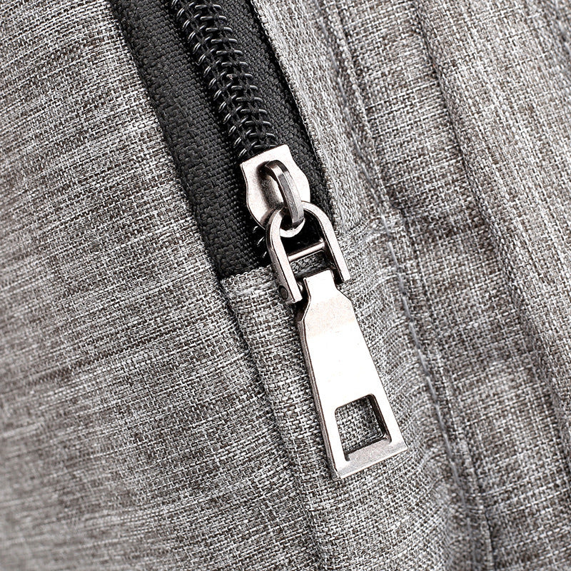 Men’s Canvas Shoulder Bag – USB Charging Travel Sling
