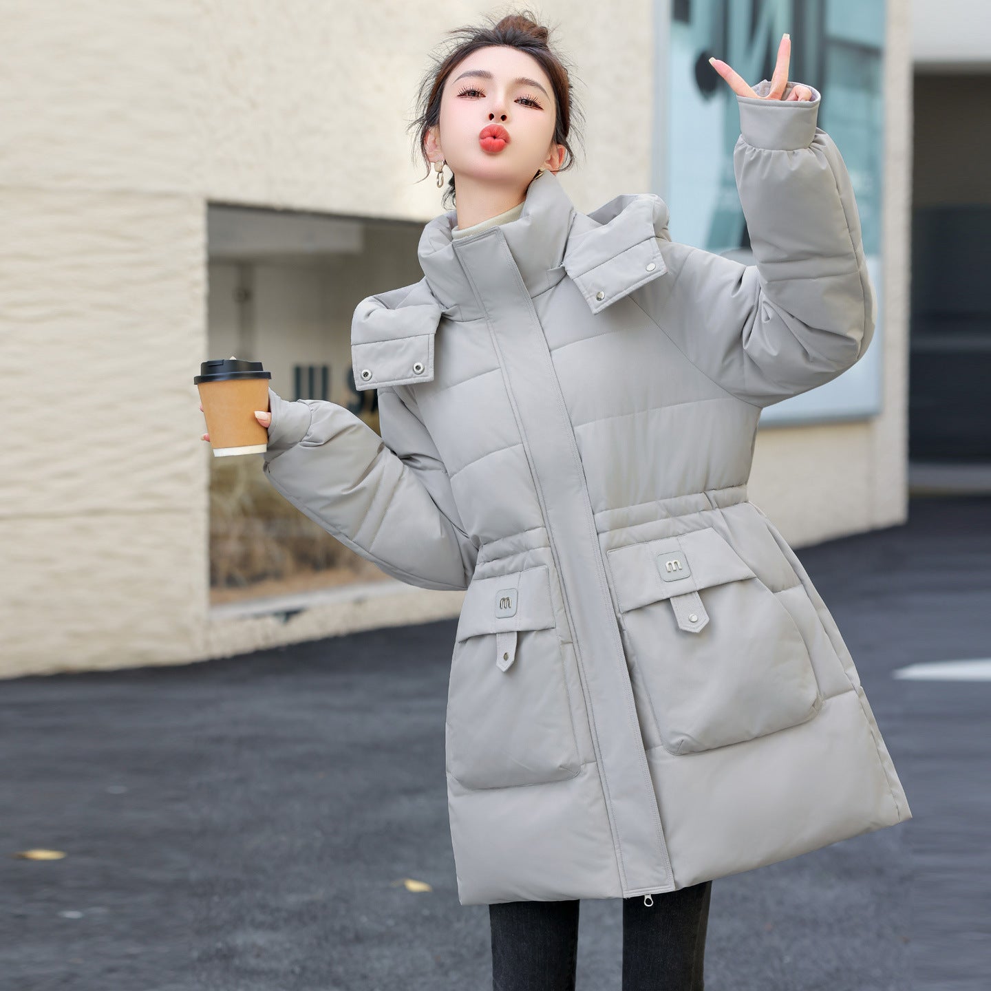 Cozy Warmth – Thick Down Cotton Hooded Winter Jacket
