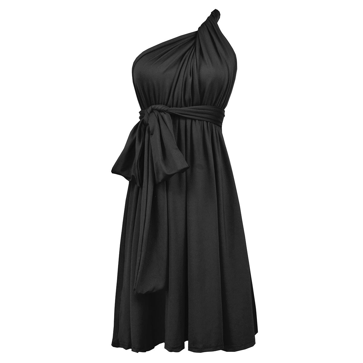 Stylish Plus-Size Dress with Adjustable Lace-Up Design