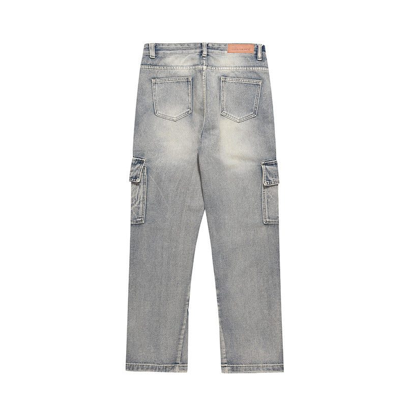 Retro Multi-Pocket Jeans – Functional, Loose, and Effortlessly Stylish
