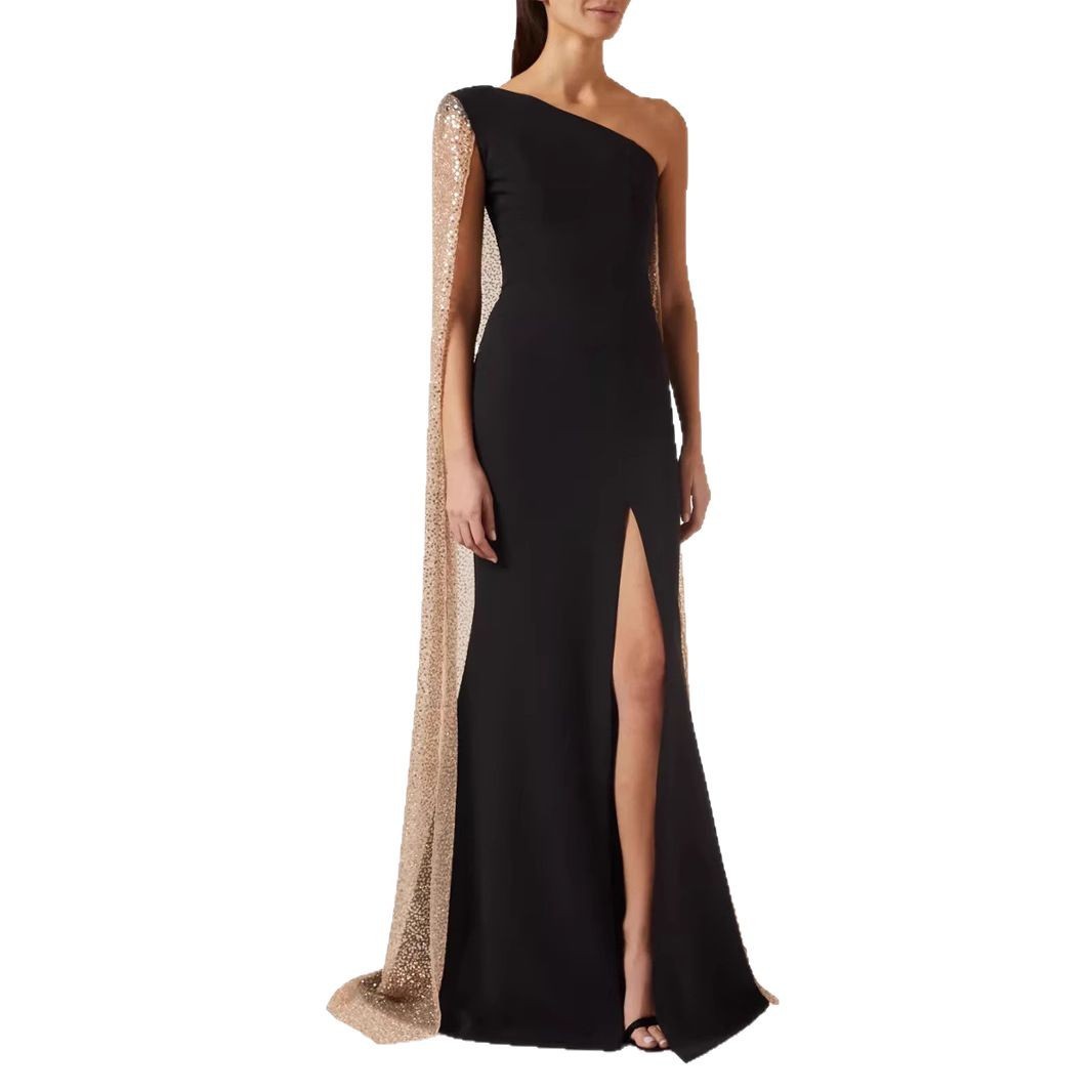 Sophisticated Slit Black Dress Perfect for Special Occasions