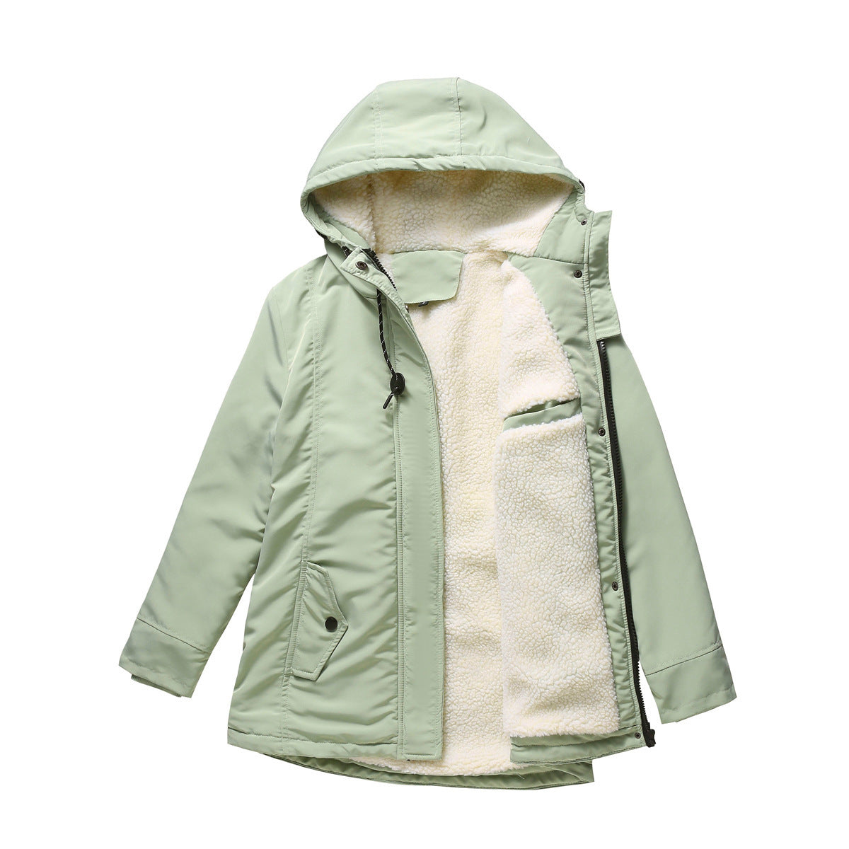 Elegant Comfort – Plush Velvet Thickened Cotton Winter Jacket