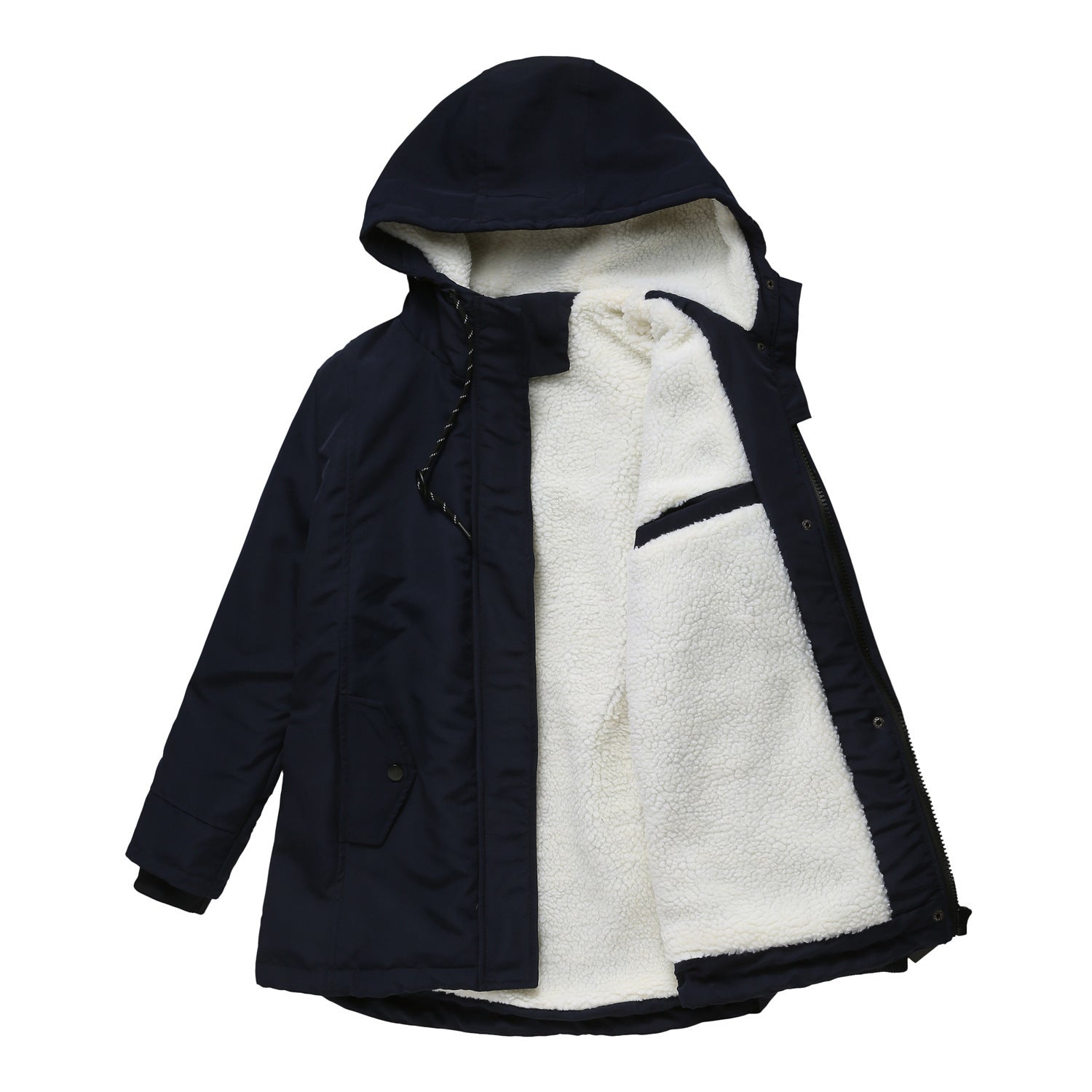 Elegant Comfort – Plush Velvet Thickened Cotton Winter Jacket