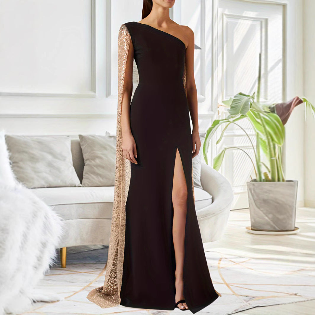 Sophisticated Slit Black Dress Perfect for Special Occasions