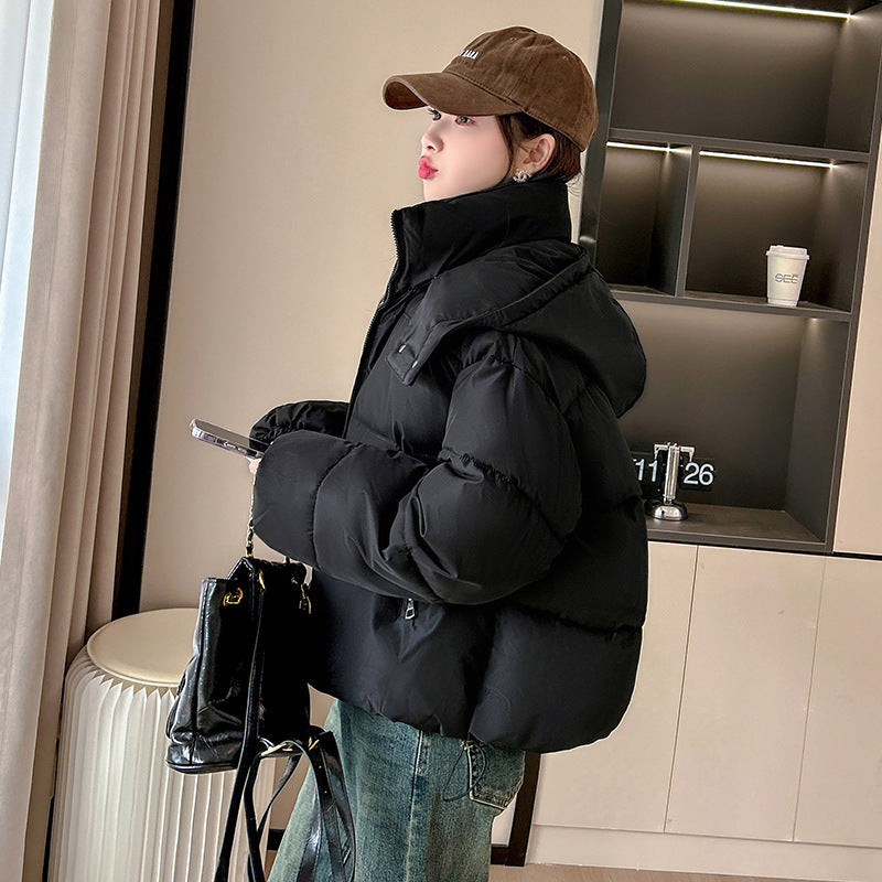 Elegant Comfort – Hooded Slim-Fit Cotton Padded Jacket