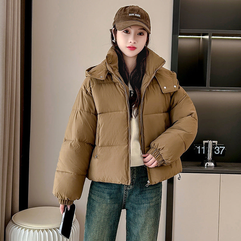 Elegant Comfort – Hooded Slim-Fit Cotton Padded Jacket