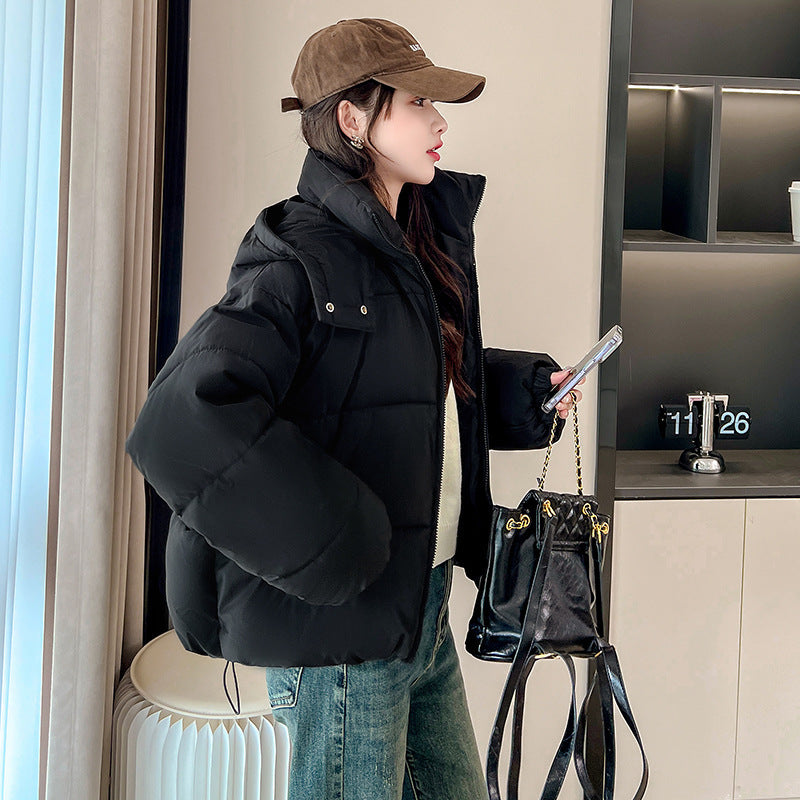 Elegant Comfort – Hooded Slim-Fit Cotton Padded Jacket