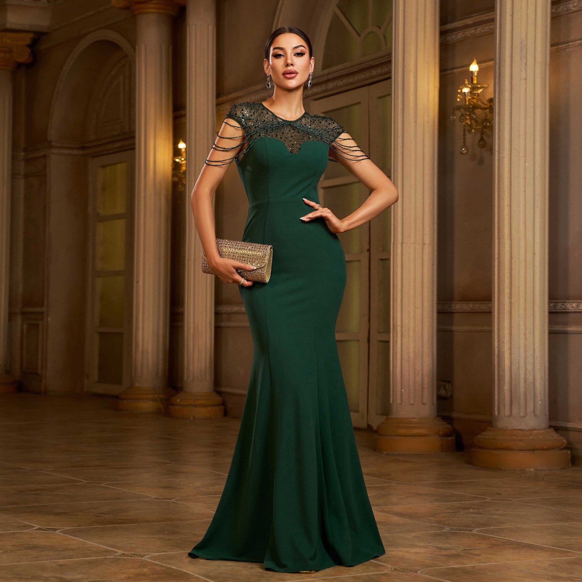 Sparkling Slim-fit Fishtail Evening Dress for Special Nights