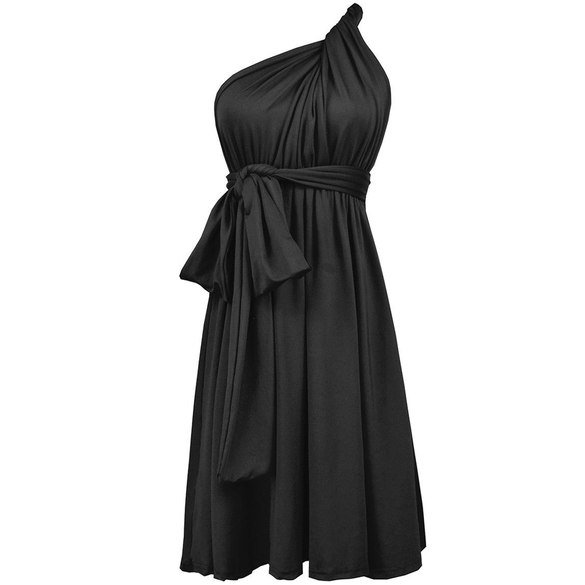 Stylish Plus-Size Dress with Adjustable Lace-Up Design