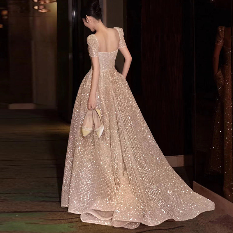 Slimming Bridal Gown with Graceful Fairy Design