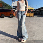 Retro Low-Waist Bell-Bottom Jeans – Hot Girl Vibe Ready!