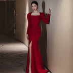 Simple Yet Stylish Satin Gown for Special Occasions