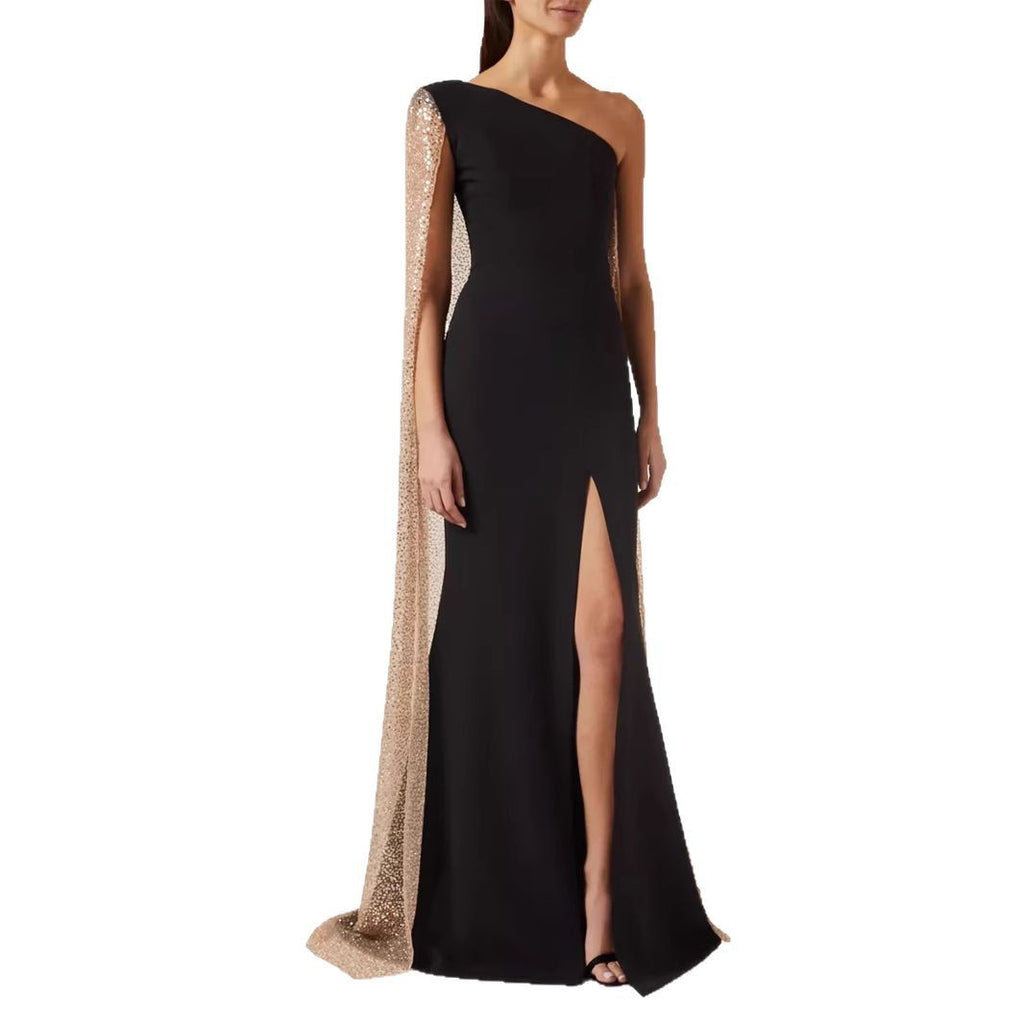 Sophisticated Slit Black Dress Perfect for Special Occasions