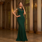 រ៉ូបល្ងាច Fishtail Slim-fit ភ្លឺសម្រាប់រាត្រីពិសេស