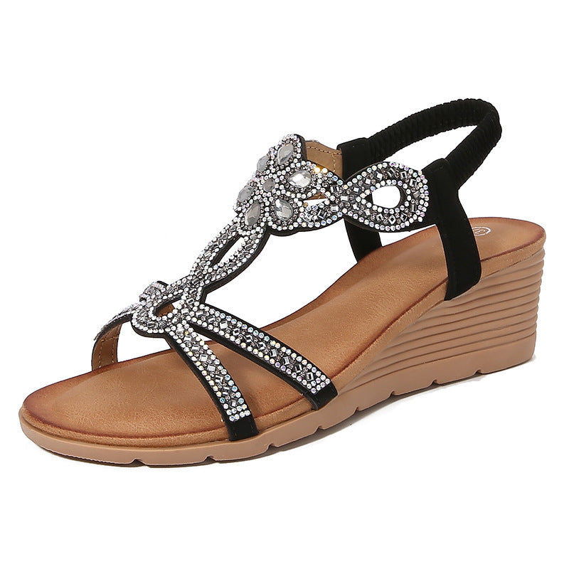 New Bohemian Style Rhinestone Sandals for Everyday Elegance
