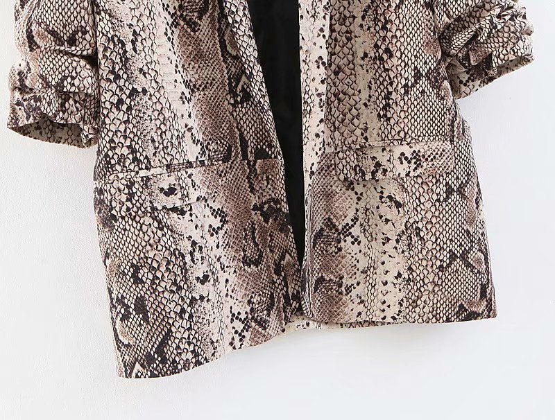 Snake Print Blazer ទាន់សម័យ - លេចធ្លោដោយទំនុកចិត្ត