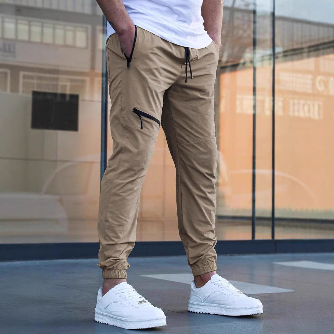 Casual Retro Zipper Jogger Overalls for Men’s Everyday Style