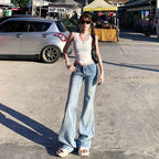 Retro Low-Waist Bell-Bottom Jeans – Hot Girl Vibe Ready!