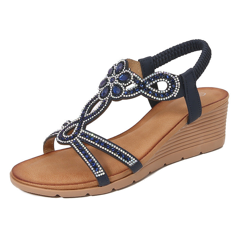 New Bohemian Style Rhinestone Sandals for Everyday Elegance