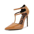 Elegant Pointed-Toe Hollow High Heels – Catwalk Ready