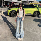 Retro Low-Waist Bell-Bottom Jeans – Hot Girl Vibe Ready!